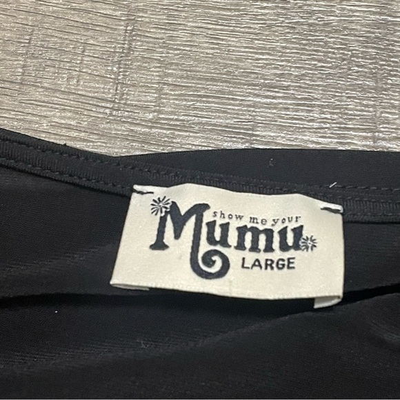 Show Me Your Mumu Sloane Mini Dress Long Sleeve Black Sz Large - Picture 7 of 8